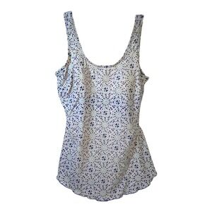 Shore Shapes Swimsuit One Piece Tummy Control Blue Ombre Print Beachwear Size 12
